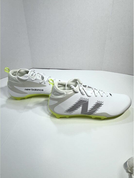 New Balance Other - New Balance Rush V4 Mid Lacrosse Cleat White Size 11.5 Men’s